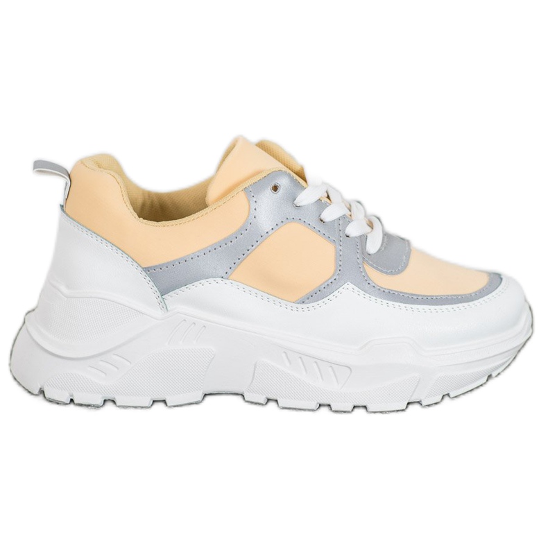 SHELOVET Zapatillas clásicas amarillas blanco amarillo