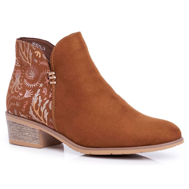 De Mujer Botas Con Tacón Plano Primavera Camel Elizabeth marrón