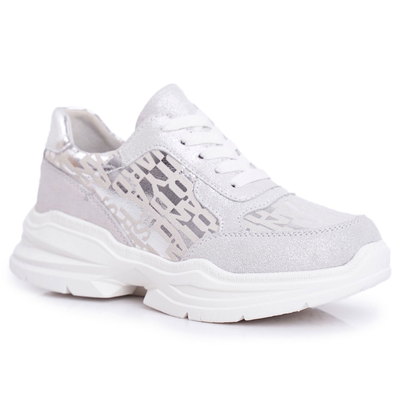 S.Barski Zapatillas Deportivas Mujer Piel Plata Zapatillas Palm Bay gris