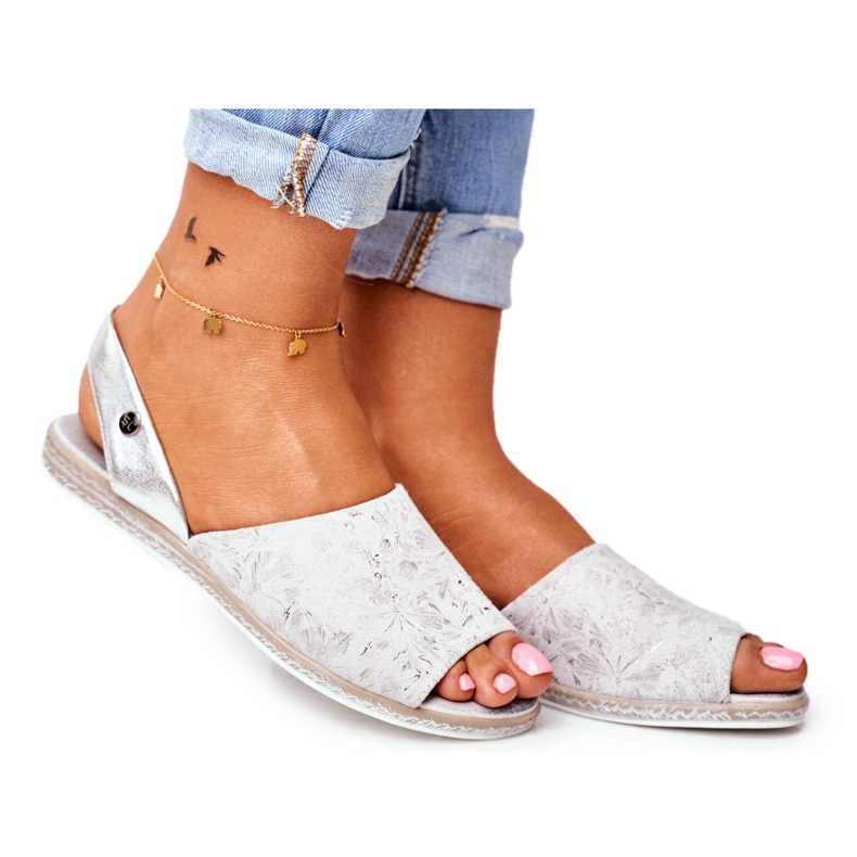 Sandalias Mujer Planas Sergio Leone Plata SK030 gris