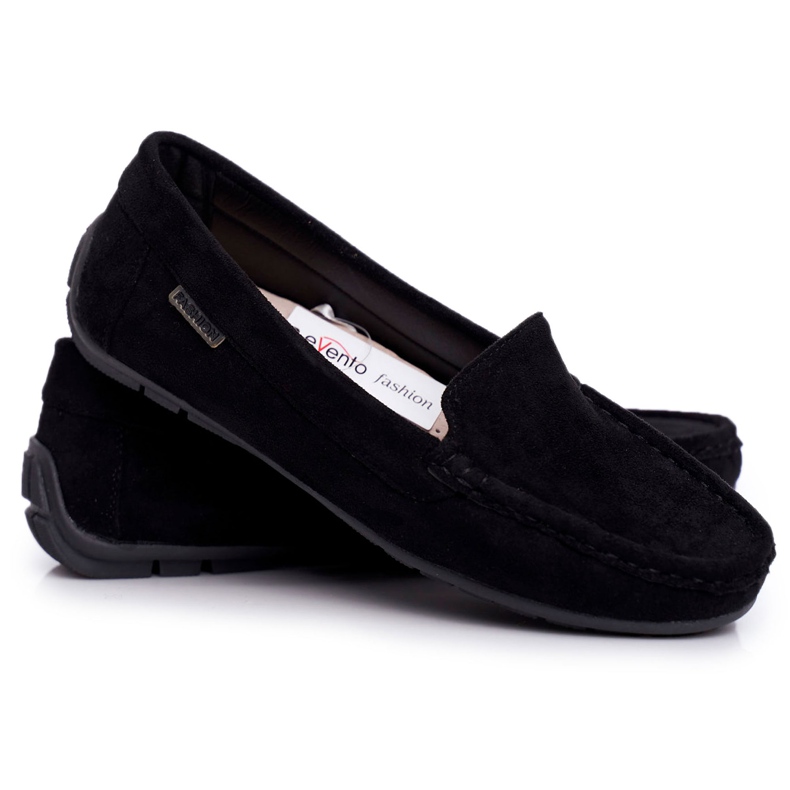 Evento Mocasines de gamuza negra para mujeres negro
