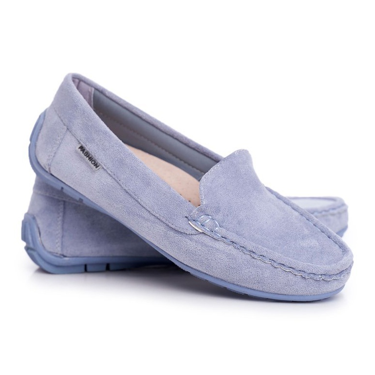 EVE Mocasines Mujer Ante Morreno Azul