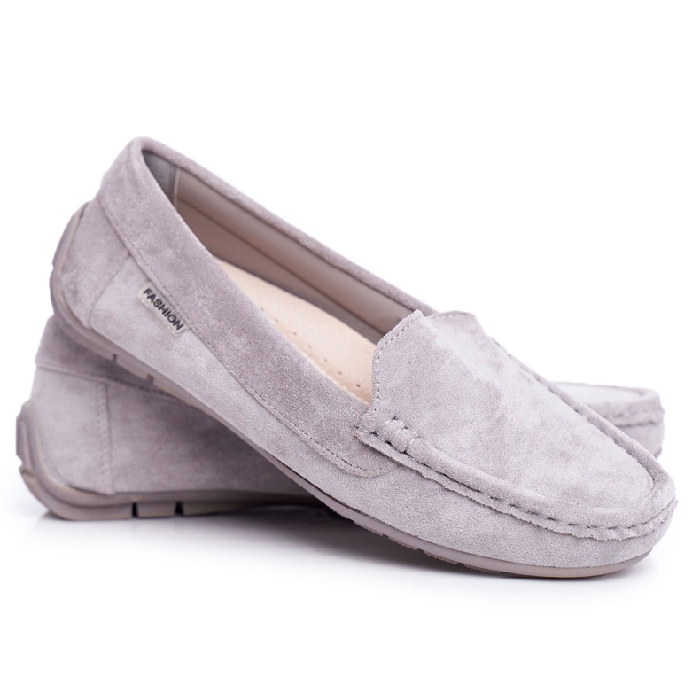 EVE Mocasines Gris Mujer Ante Morreno