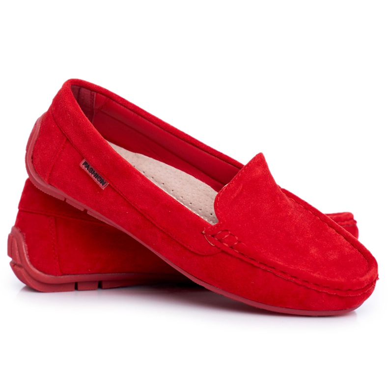 EVE Mocasines Rojos Mujer Ante Morreno
