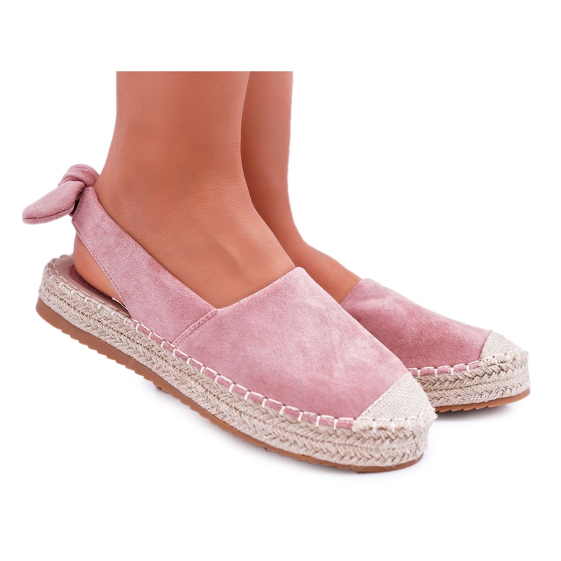 FRJ Alpargatas Mujer Ante Contorno Rosa rosado