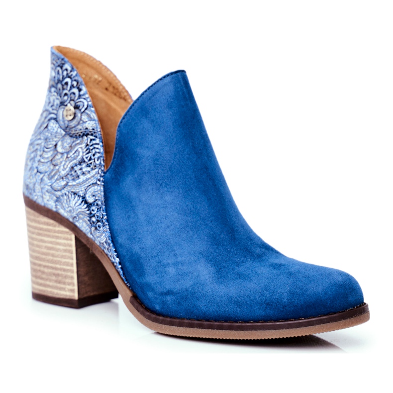 Mujer Botas Con Tacón Maciejka Primavera Cuero Azul Marino 04492-17