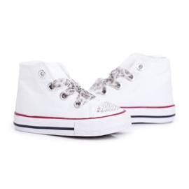 FRROCK Zapatillas altas para niños Rhinestones blancos Smile FRROCK Zapatillas altas para niños Rhinestones blancos Smile
