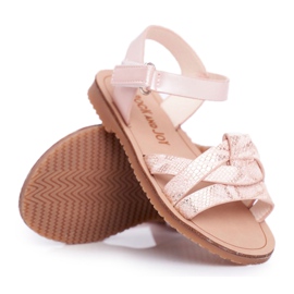 FRROCK Sandalias Infantiles Con Velcro Para Niña Rosa Lilo rosado