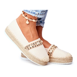 HAN Alpargatas de mujer con plataforma de lino beige Mindi HAN Alpargatas de mujer con plataforma de lino beige Mindi