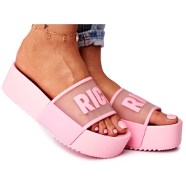 SEA Pantuflas De Mujer En La Plataforma Pink Rich rosa