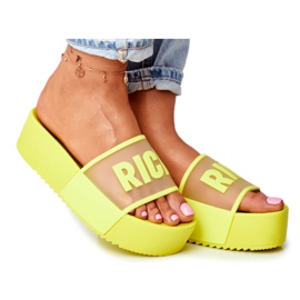 PS1 Pantuflas De Mujer En La Plataforma Amarillas Rich amarillo
