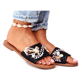 FS1 Zapatillas Mujer Negra Con Conchas España negro