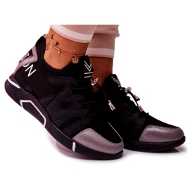 SEA Zapatos Deportivos De Mujer Con Cremallera Y Puño Negro Gris Terfin SEA Zapatos Deportivos De Mujer Con Cremallera Y Puño Negro Gris Terfin