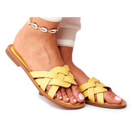 FRJ Pantuflas de Mujer Elegantes Amarillas Mariah amarillo