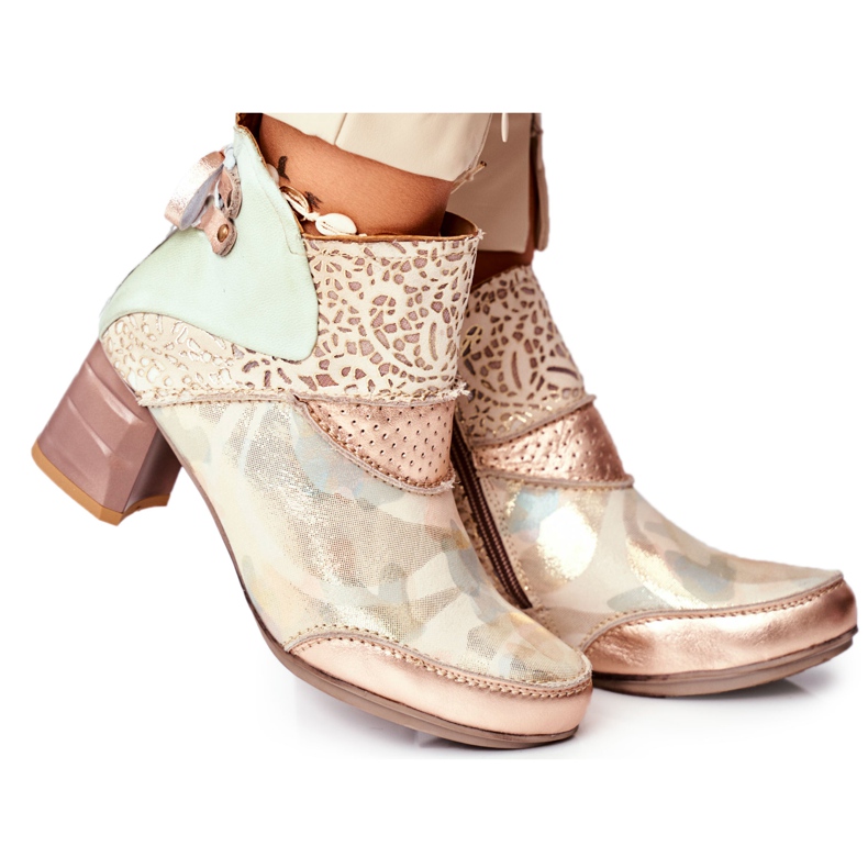 Botas De Mujer Con Tacón Alto Maciejka Beige 03410-04 marrón verde