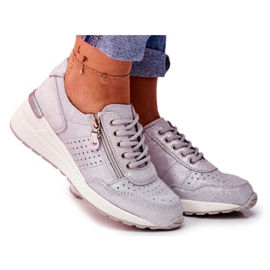 Vinceza Zapatillas Deportivas Mujer Zapatillas Cuero Plata FT20-8675 Better Way gris