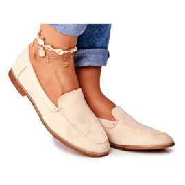 PS1 Zapatos Brogues Sin Cordones Para Mujer Ante Beige Twinky