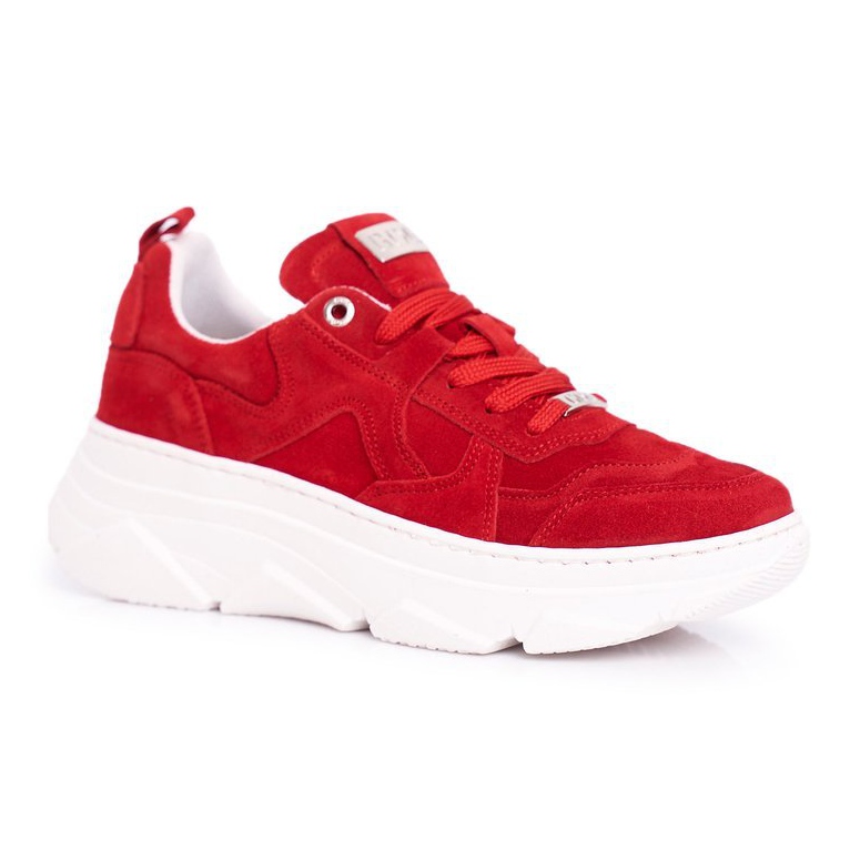 Zapatos Deportivos Mujer Piel GOE Rojo FF2N3017