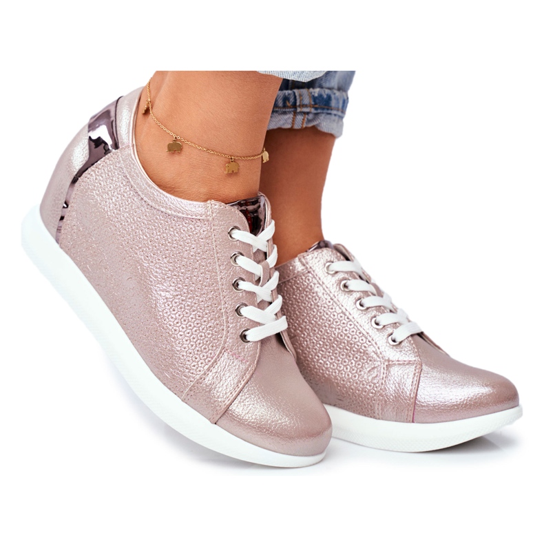 Zapatillas de Mujer Sergio Leone Beige Sparkle SP235