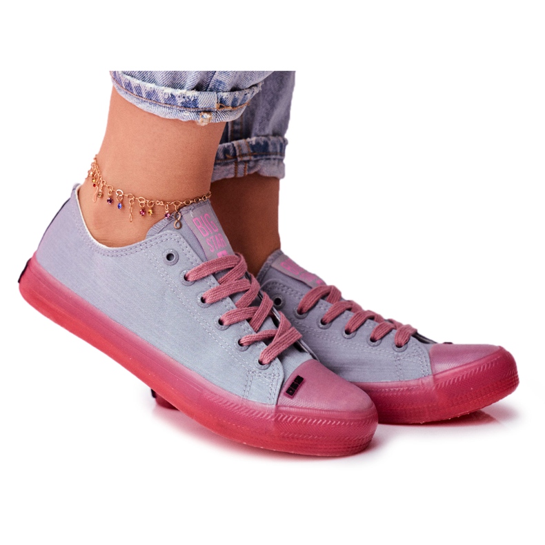 Zapatillas de mujer Big Star Blue Pink FF274260 azul rosado