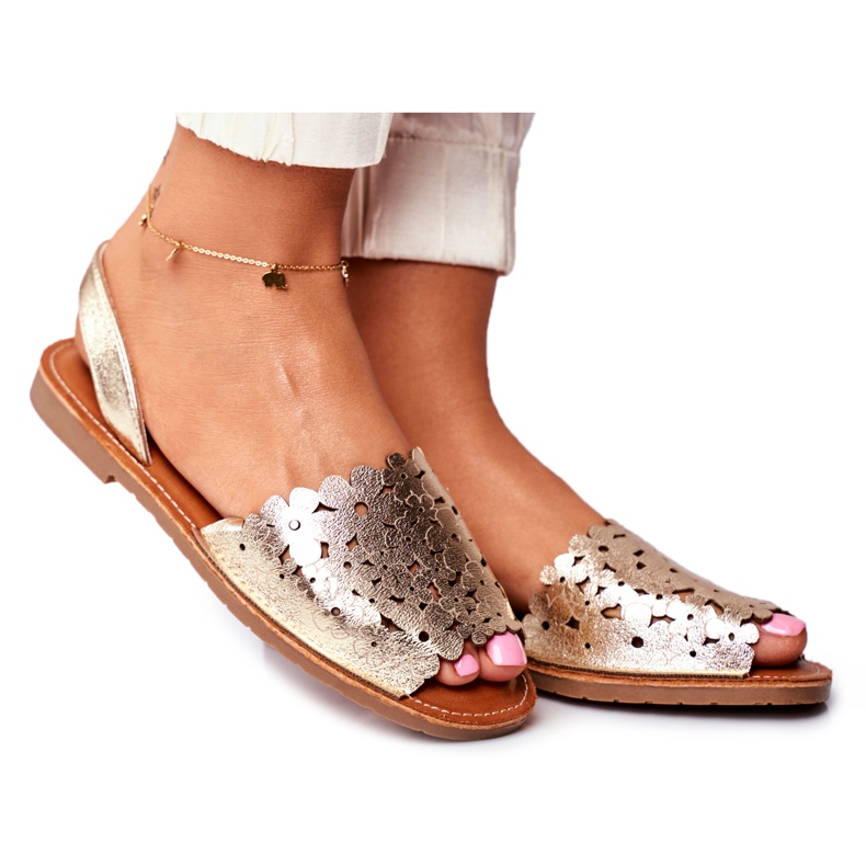 EVE Sandalias sin cordones doradas para mujer I Like Summer dorado