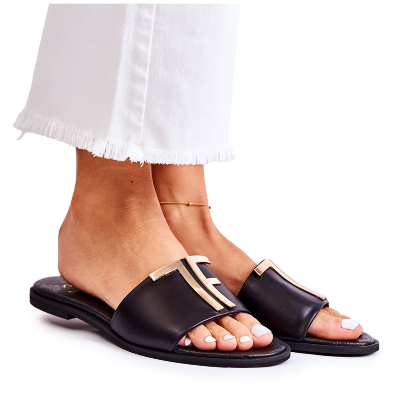Pantuflas de Mujer Elegantes Negras Nicole Dilmah negro