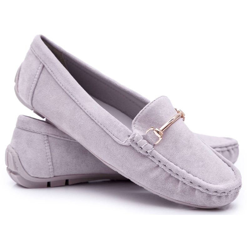 SEA Mocasines Mujer Ante Sonnero Gris