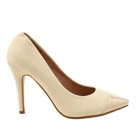 Zapatos beige en el talón YS-356