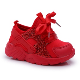 FRROCK Zapatos deportivos juveniles para niños rojos de cuento de hadas