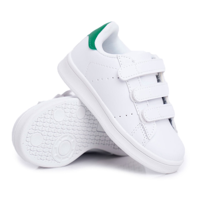 FRROCK Calzado Deportivo Infantil Juvenil Blanco Velcro Fifi verde