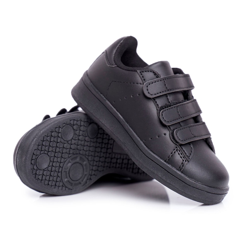 FRROCK Calzado Deportivo Infantil Juvenil Negro Fifi con Velcro