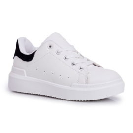 FRROCK Calzado deportivo infantil con Velcro Blanco Bilbo negro