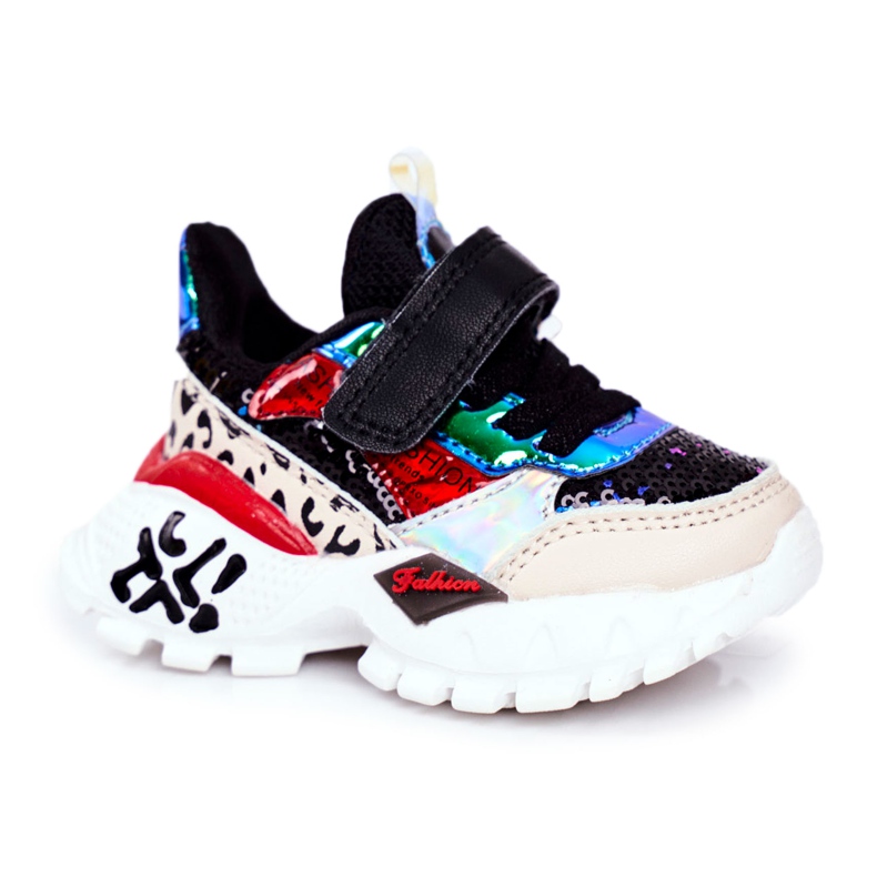 FRROCK Calzado Deportivo Infantil Con Velcro Negro Be Happy multicolor