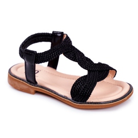 FRROCK Sandalias Lamado Negras Infantiles negro