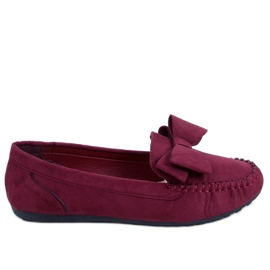 Mocasines de mujer burdeos B2020-6 Wine rojo