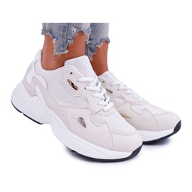 FRJ Zapatillas Sport Mujer Blanco Beige Szantal marrón