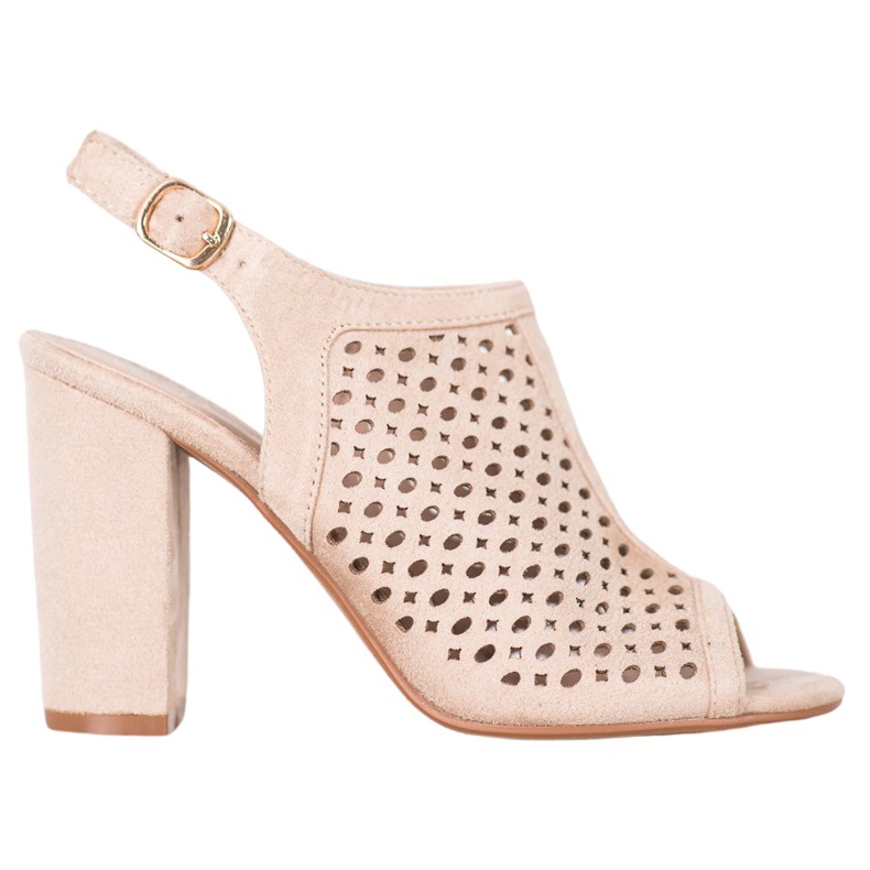 Weide Sandalias caladas en una barra marrón Weide Sandalias caladas en una barra marrón