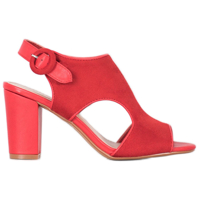 Weide Sandalias construidas con gamuza rojo