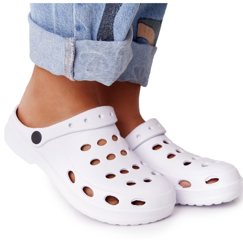 Flameshoes Pantuflas de espuma Eva de mujer de color blanco