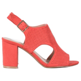 Small Swan Sandalias de calado confeccionado naranja