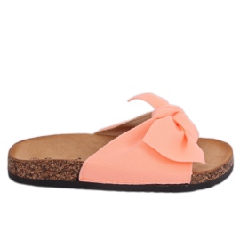 Pink CK108 Pantuflas rosas en la suela de corcho