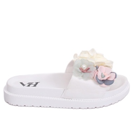Pantuflas blancas de suela alta PT-109 Blanco