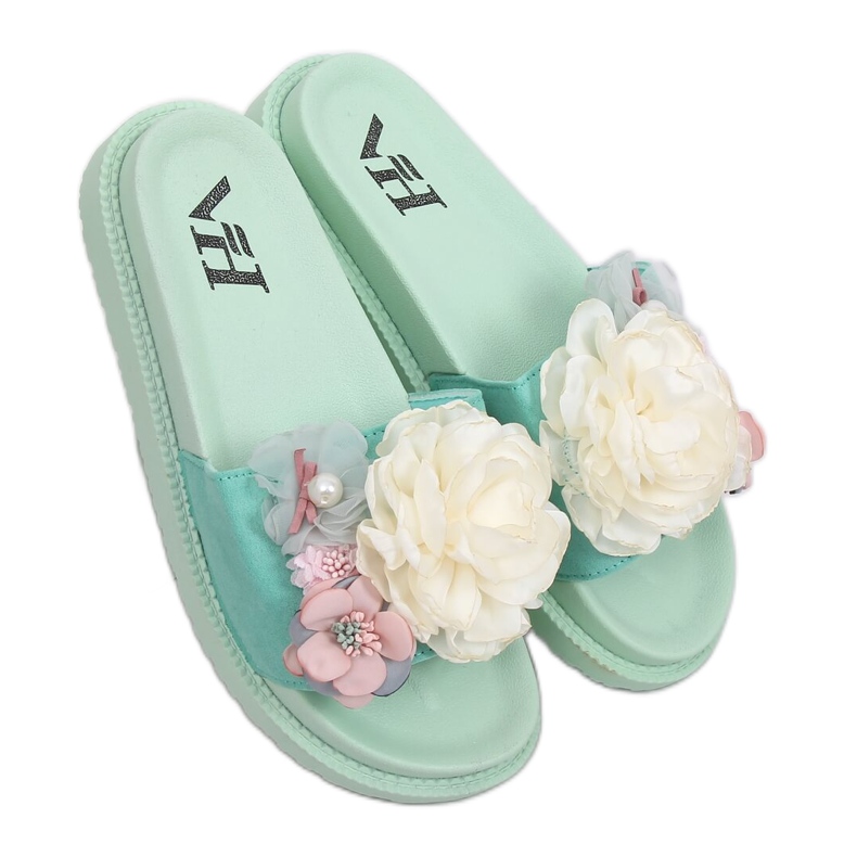 Zapatillas de menta con suela alta PT-109 Mint verde