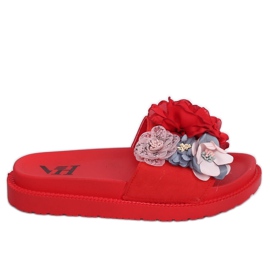 Pantuflas rojas de suela alta PT-109 Rojo multicolor Pantuflas rojas de suela alta PT-109 Rojo multicolor