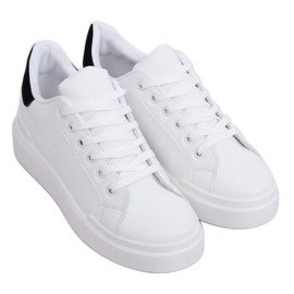 Zapatillas de mujer blancas 85-428 BLANCO / NEGRO