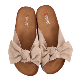 Pantuflas beige de mujer LK29P Beige