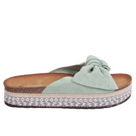Pantuflas de mujer menta LK29P Verde