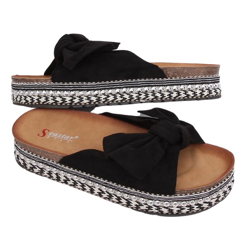 Pantuflas negras de mujer negras LK29P Negro Pantuflas negras de mujer negras LK29P Negro