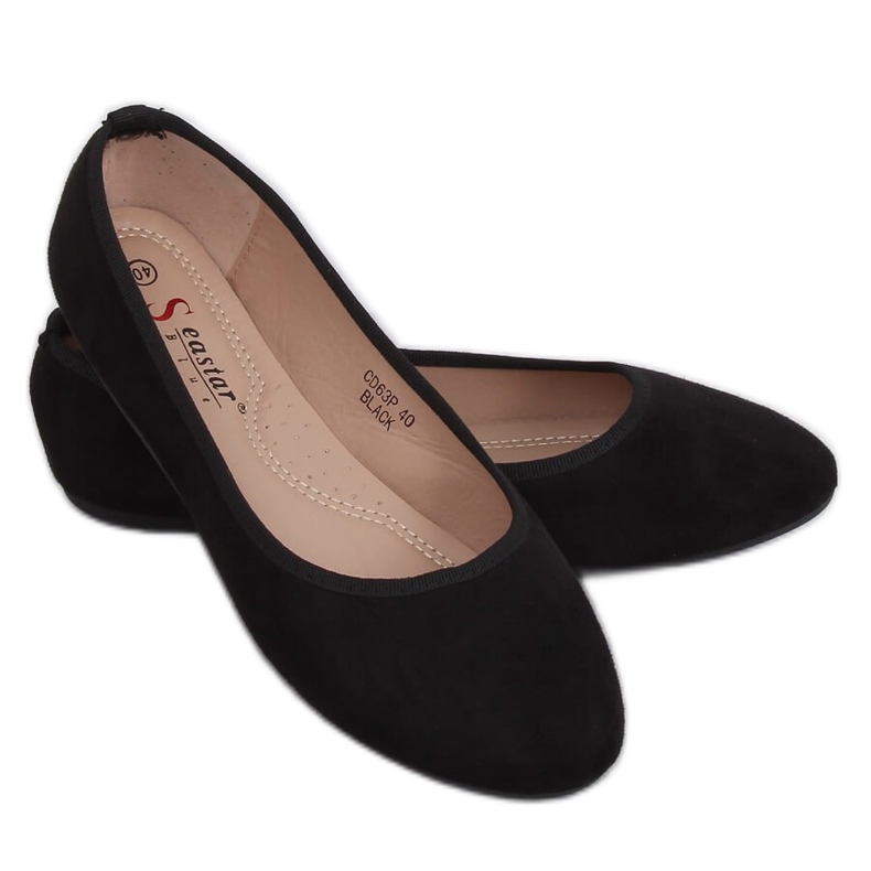 CD63P Black bailarinas negras lisas negro
