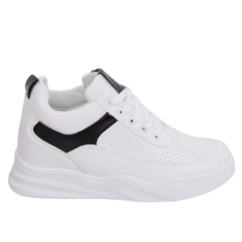 Deportivas blancas con cuñas 85-429 BLANCO / NEGRO